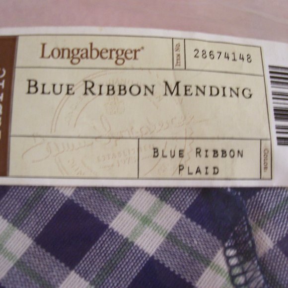 Longaberger Other - Longaberger Liner Blue Ribbon Mending  Blue Ribbon